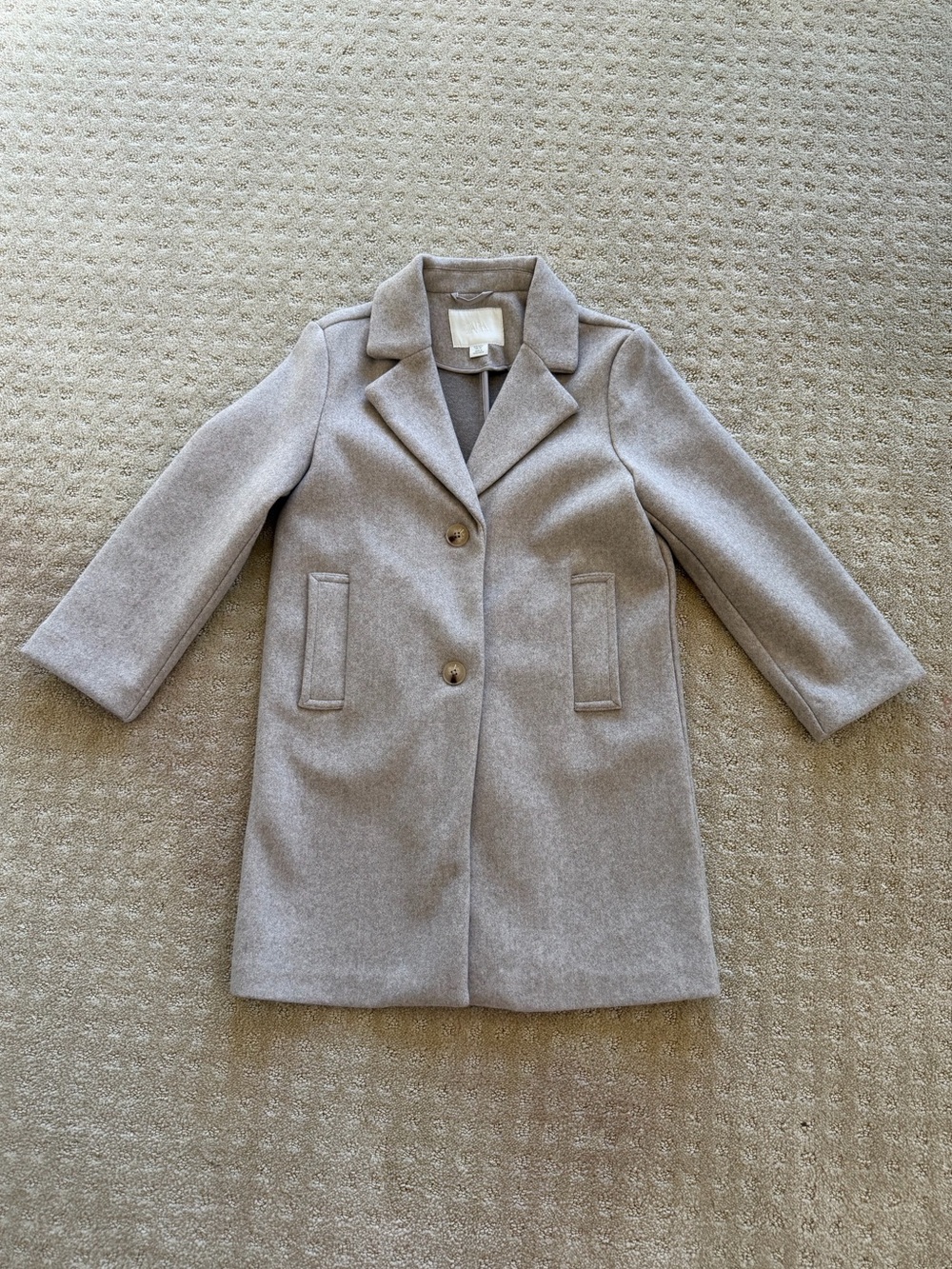 NWOT Zara Girls’ Classic Beige Coat, Size 8-9